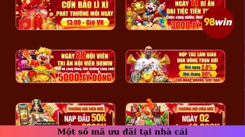 Một số ưu đãi tại nhà cái